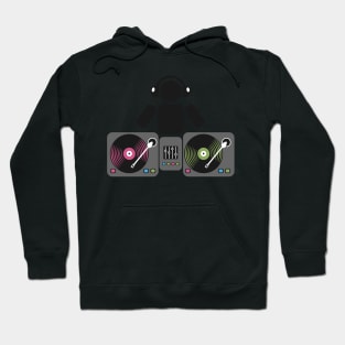 DJ and turntables abstract drawing Hoodie